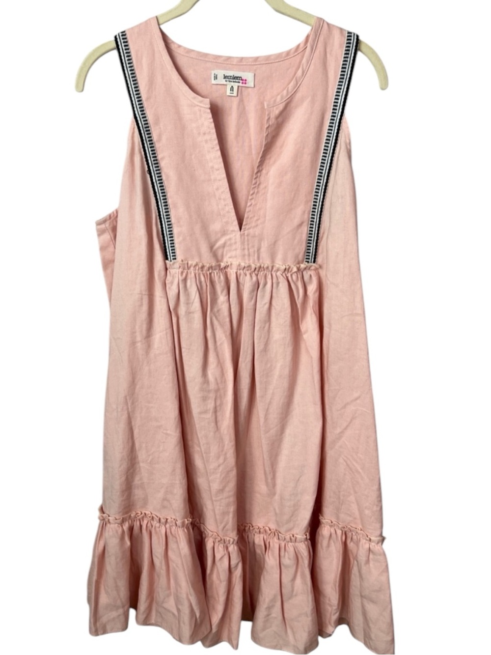 lemlem Coral Sleeveless Linen Blend Dress Size S